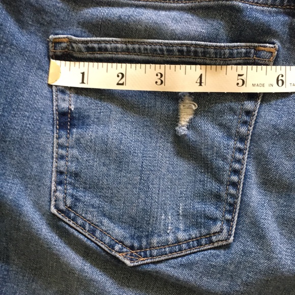 GAP Girlfriend Vintage Mid-Rise Medium Indigo Distressed Jeans, 30r ❤️ - Picture 12 of 15